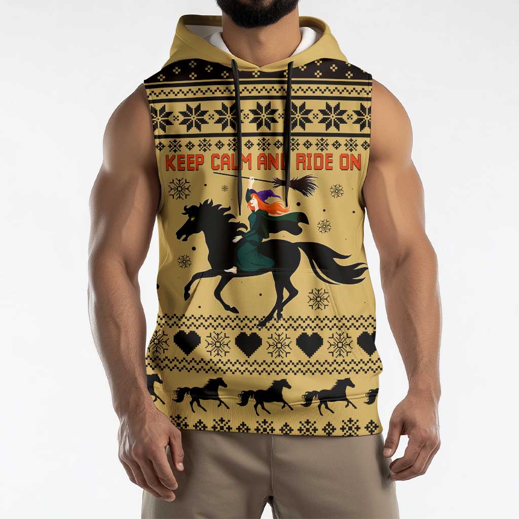 Horse Lover Christmas Christmas Sleeveless Hoodie Xmas Holiday Patterns - Wonder Print Shop