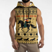 Horse Lover Christmas Christmas Sleeveless Hoodie Xmas Holiday Patterns - Wonder Print Shop