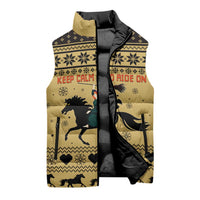 Horse Lover Christmas Christmas Sleeveless Puffer Jacket Xmas Holiday Patterns - Wonder Print Shop