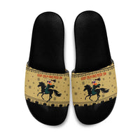 Horse Lover Christmas Christmas Slide Sandals Xmas Holiday Patterns - Wonder Print Shop
