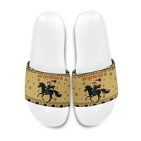Horse Lover Christmas Christmas Slide Sandals Xmas Holiday Patterns - Wonder Print Shop