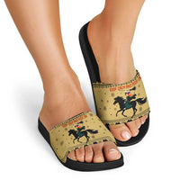 Horse Lover Christmas Christmas Slide Sandals Xmas Holiday Patterns - Wonder Print Shop
