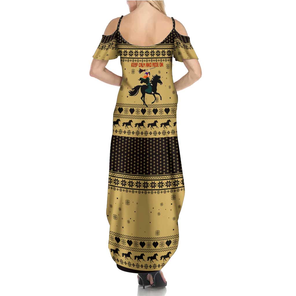 Horse Lover Christmas Christmas Summer Maxi Dress Xmas Holiday Patterns - Wonder Print Shop