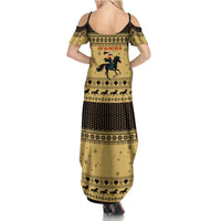 Horse Lover Christmas Christmas Summer Maxi Dress Xmas Holiday Patterns - Wonder Print Shop