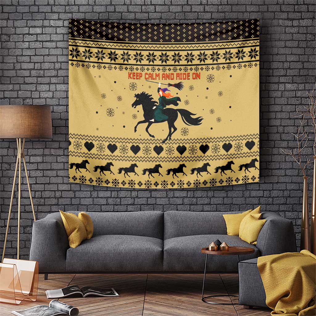 Horse Lover Christmas Christmas Tapestry Xmas Holiday Patterns - Wonder Print Shop