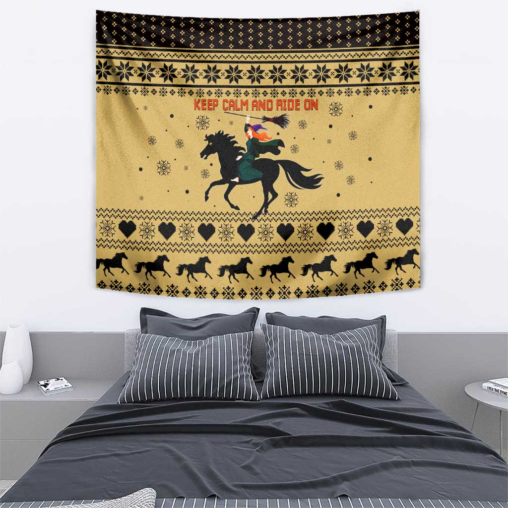 Horse Lover Christmas Christmas Tapestry Xmas Holiday Patterns - Wonder Print Shop
