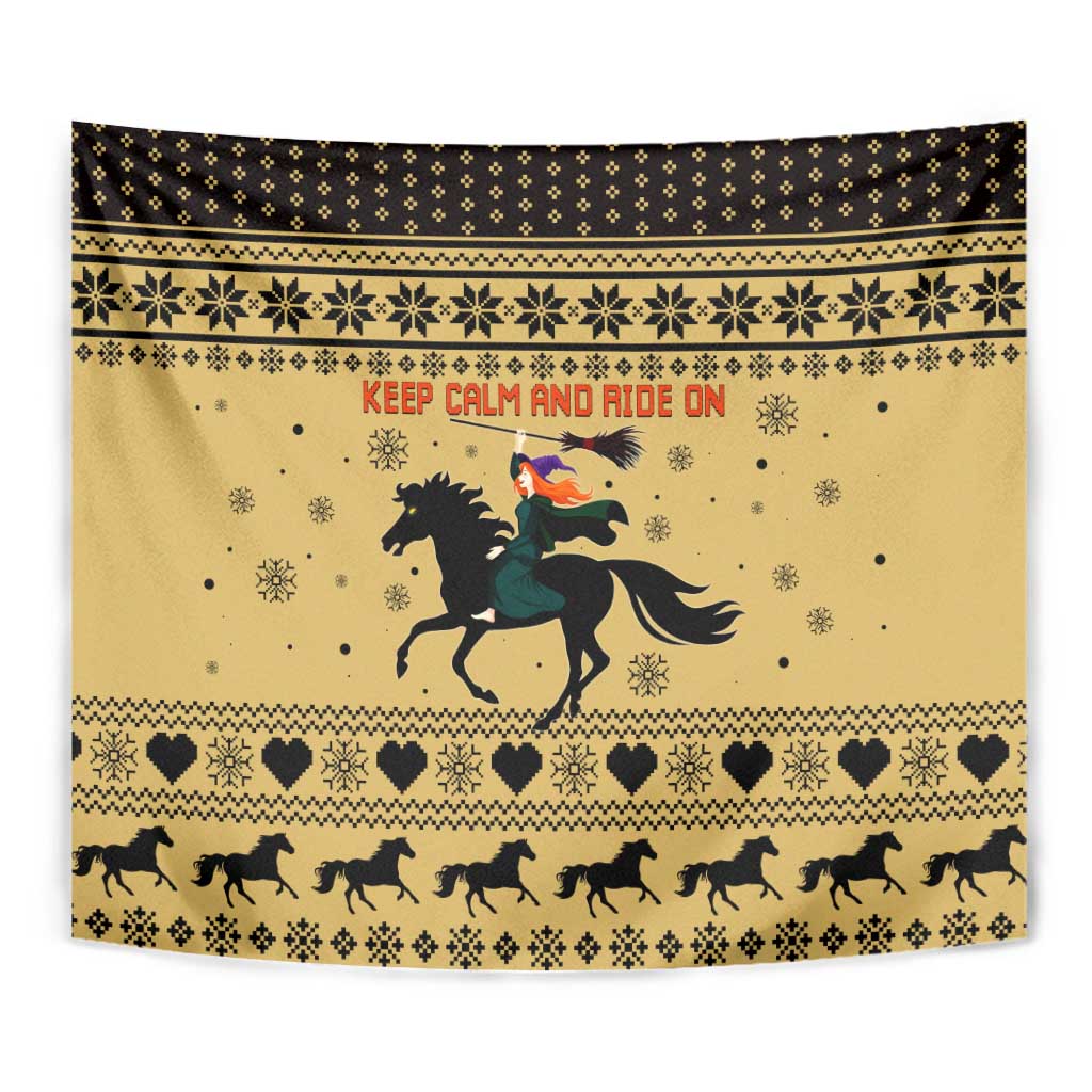 Horse Lover Christmas Christmas Tapestry Xmas Holiday Patterns - Wonder Print Shop