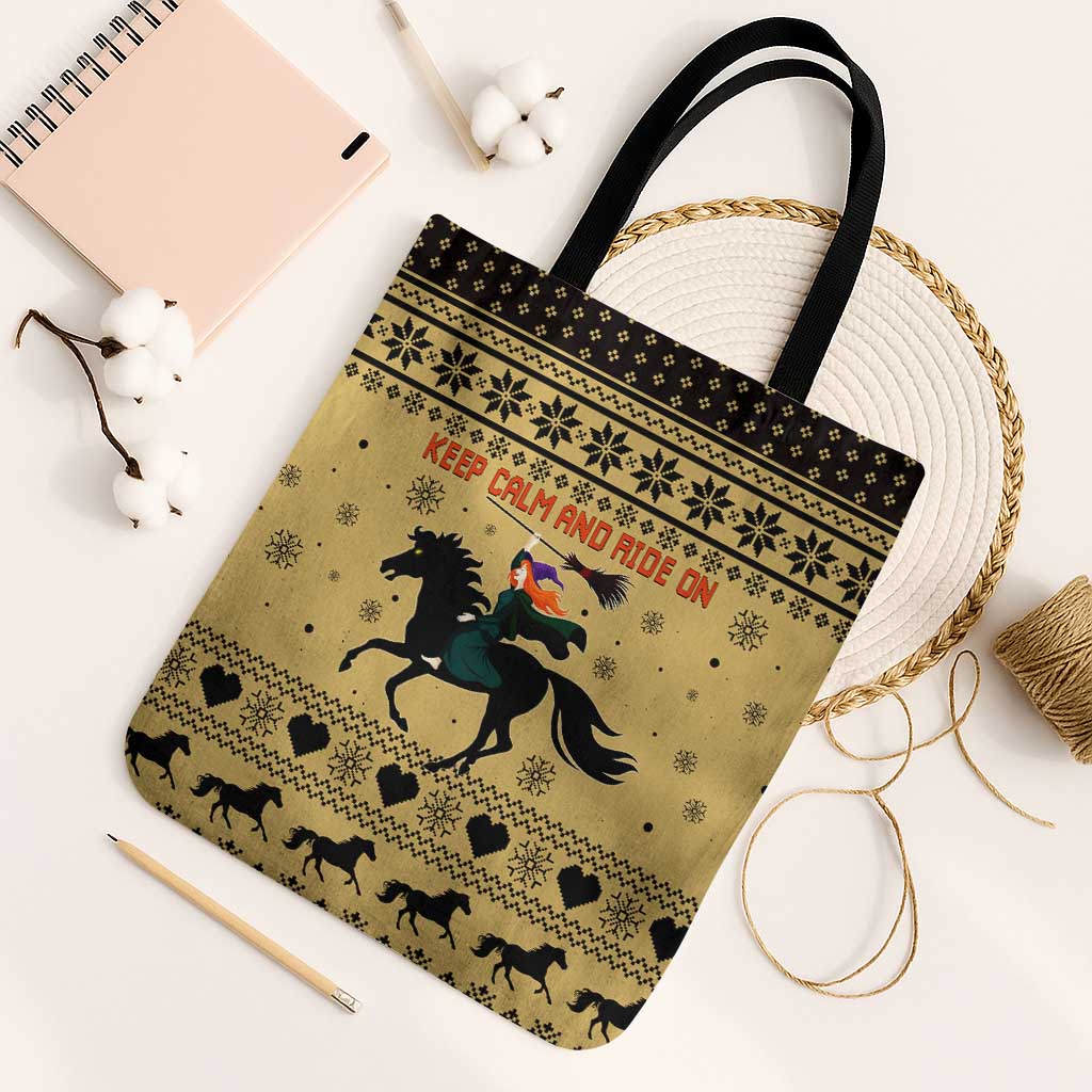 Horse Lover Christmas Christmas Tote Bag Xmas Holiday Patterns - Wonder Print Shop