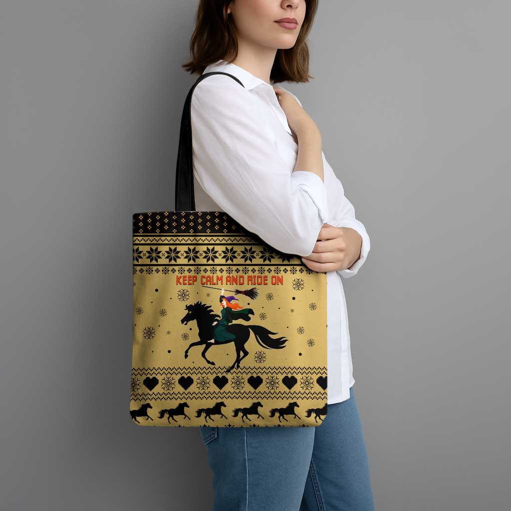Horse Lover Christmas Christmas Tote Bag Xmas Holiday Patterns - Wonder Print Shop