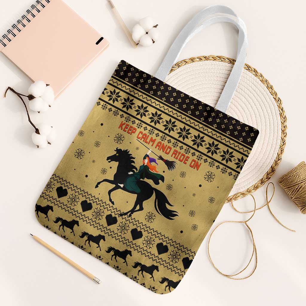 Horse Lover Christmas Christmas Tote Bag Xmas Holiday Patterns - Wonder Print Shop
