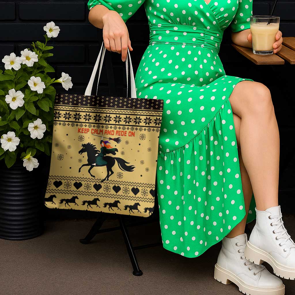 Horse Lover Christmas Christmas Tote Bag Xmas Holiday Patterns - Wonder Print Shop