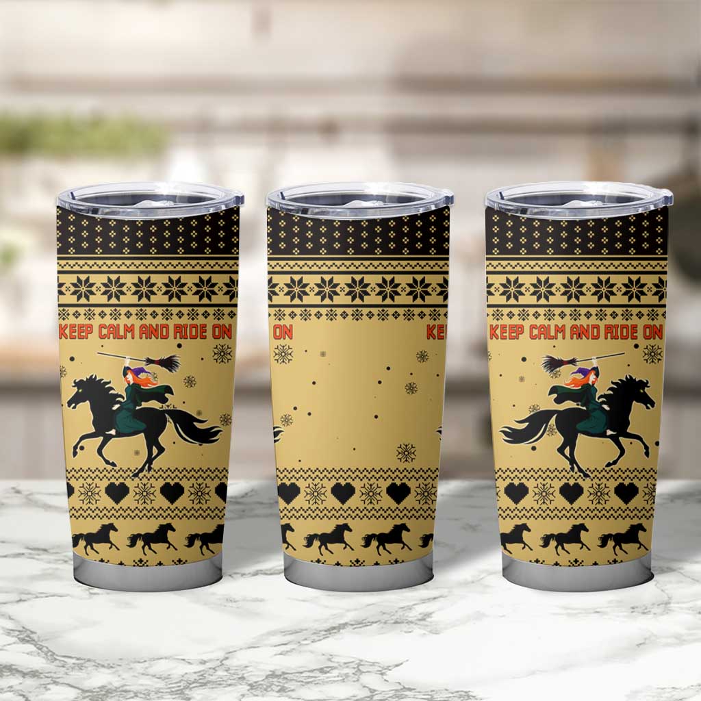 Horse Lover Christmas Christmas Tumbler Cup Xmas Holiday Patterns - Wonder Print Shop