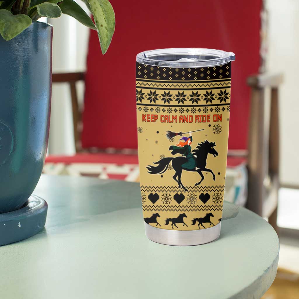 Horse Lover Christmas Christmas Tumbler Cup Xmas Holiday Patterns - Wonder Print Shop