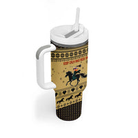 Horse Lover Christmas Christmas Tumbler With Handle Xmas Holiday Patterns - Wonder Print Shop