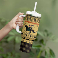 Horse Lover Christmas Christmas Tumbler With Handle Xmas Holiday Patterns - Wonder Print Shop