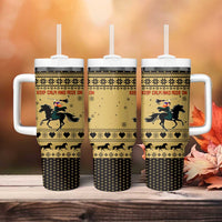 Horse Lover Christmas Christmas Tumbler With Handle Xmas Holiday Patterns - Wonder Print Shop