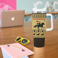 Horse Lover Christmas Christmas Tumbler With Handle Xmas Holiday Patterns - Wonder Print Shop