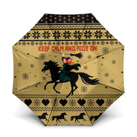 Horse Lover Christmas Christmas Umbrella Xmas Holiday Patterns - Wonder Print Shop