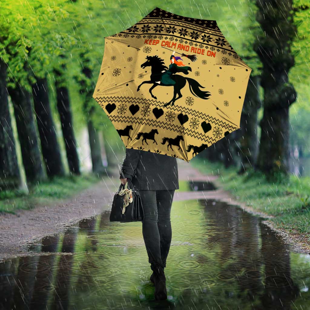 Horse Lover Christmas Christmas Umbrella Xmas Holiday Patterns - Wonder Print Shop