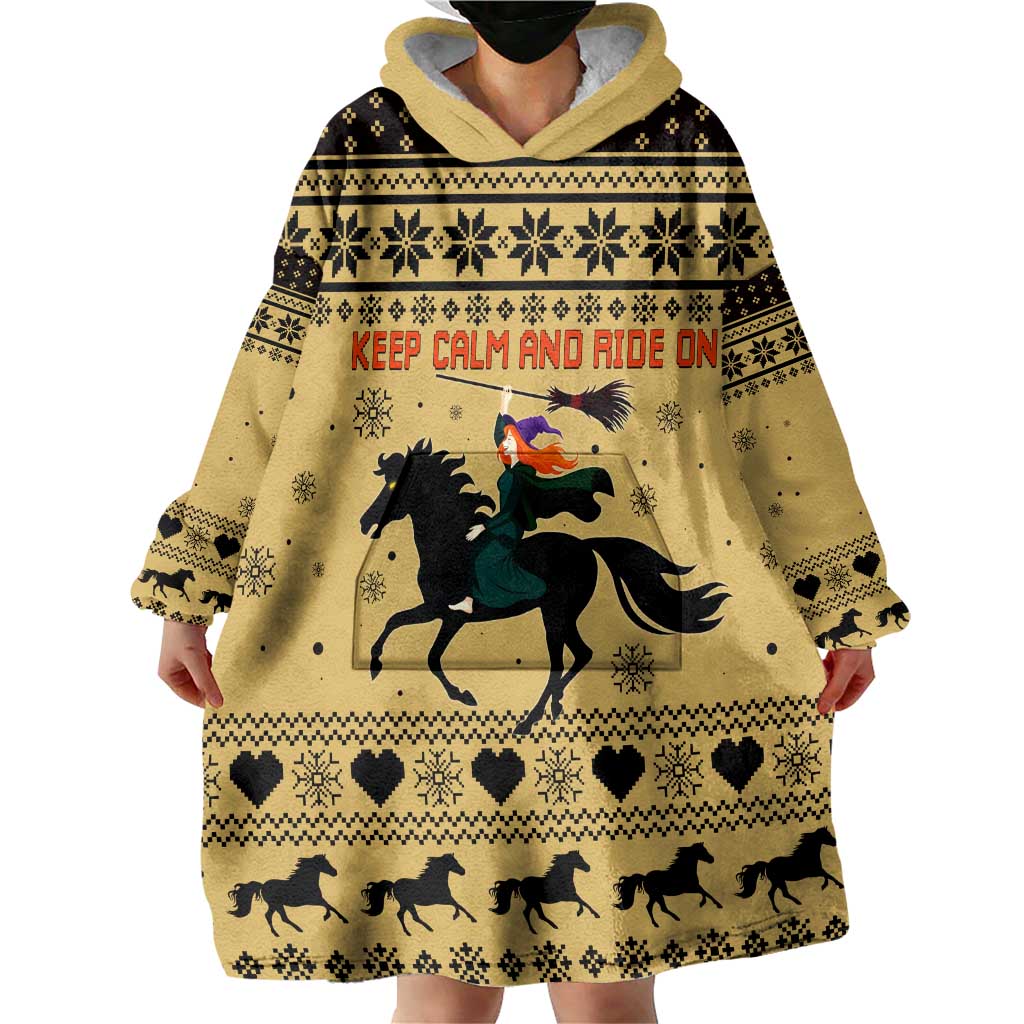 Horse Lover Christmas Christmas Wearable Blanket Hoodie Xmas Holiday Patterns - Wonder Print Shop