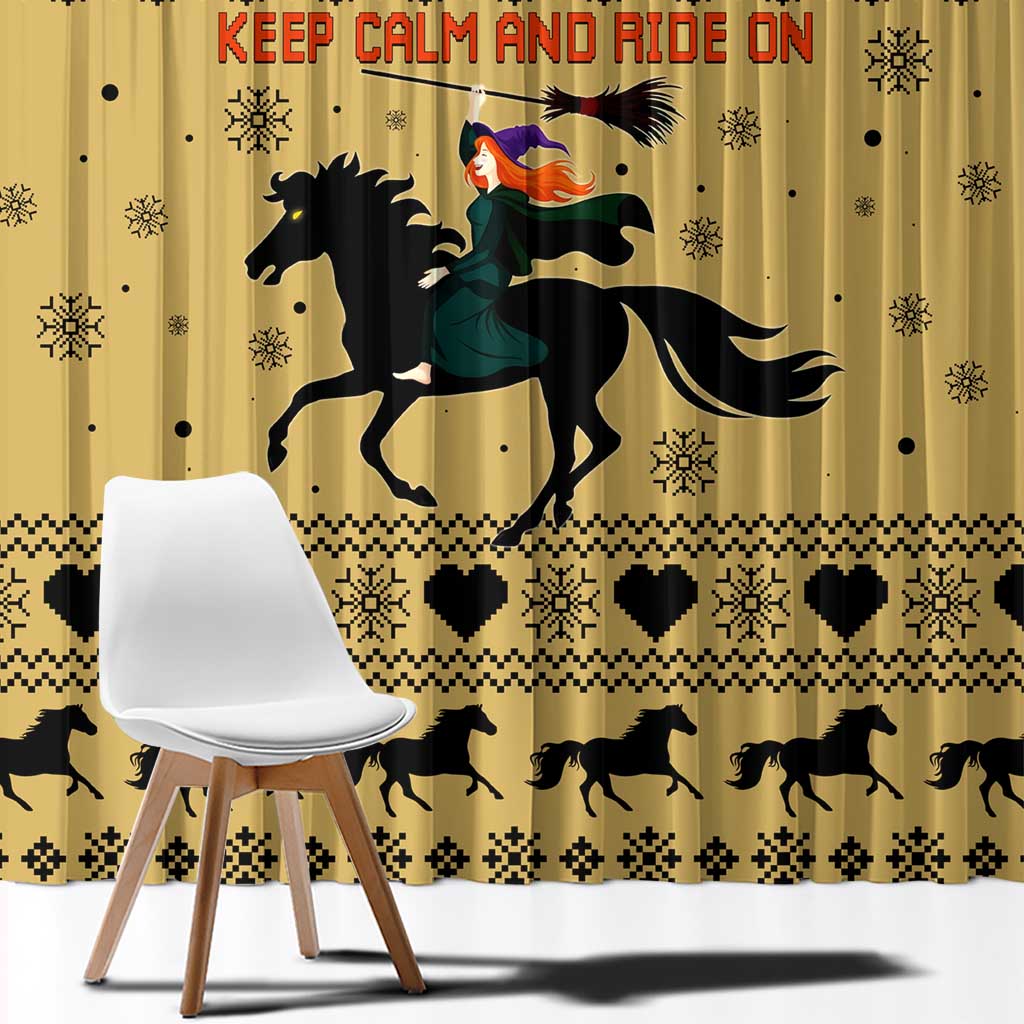 Horse Lover Christmas Christmas Window Curtain Xmas Holiday Patterns - Wonder Print Shop