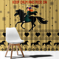 Horse Lover Christmas Christmas Window Curtain Xmas Holiday Patterns - Wonder Print Shop