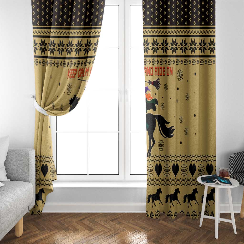 Horse Lover Christmas Christmas Window Curtain Xmas Holiday Patterns - Wonder Print Shop