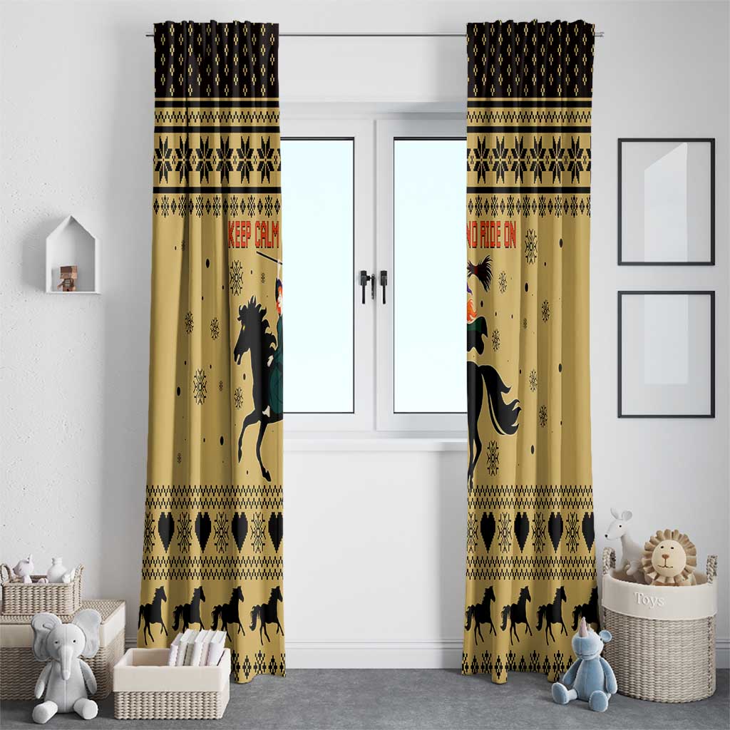 Horse Lover Christmas Christmas Window Curtain Xmas Holiday Patterns - Wonder Print Shop