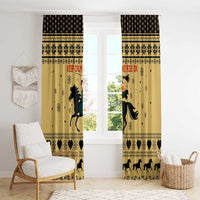 Horse Lover Christmas Christmas Window Curtain Xmas Holiday Patterns - Wonder Print Shop