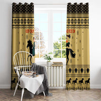 Horse Lover Christmas Christmas Window Curtain Xmas Holiday Patterns - Wonder Print Shop
