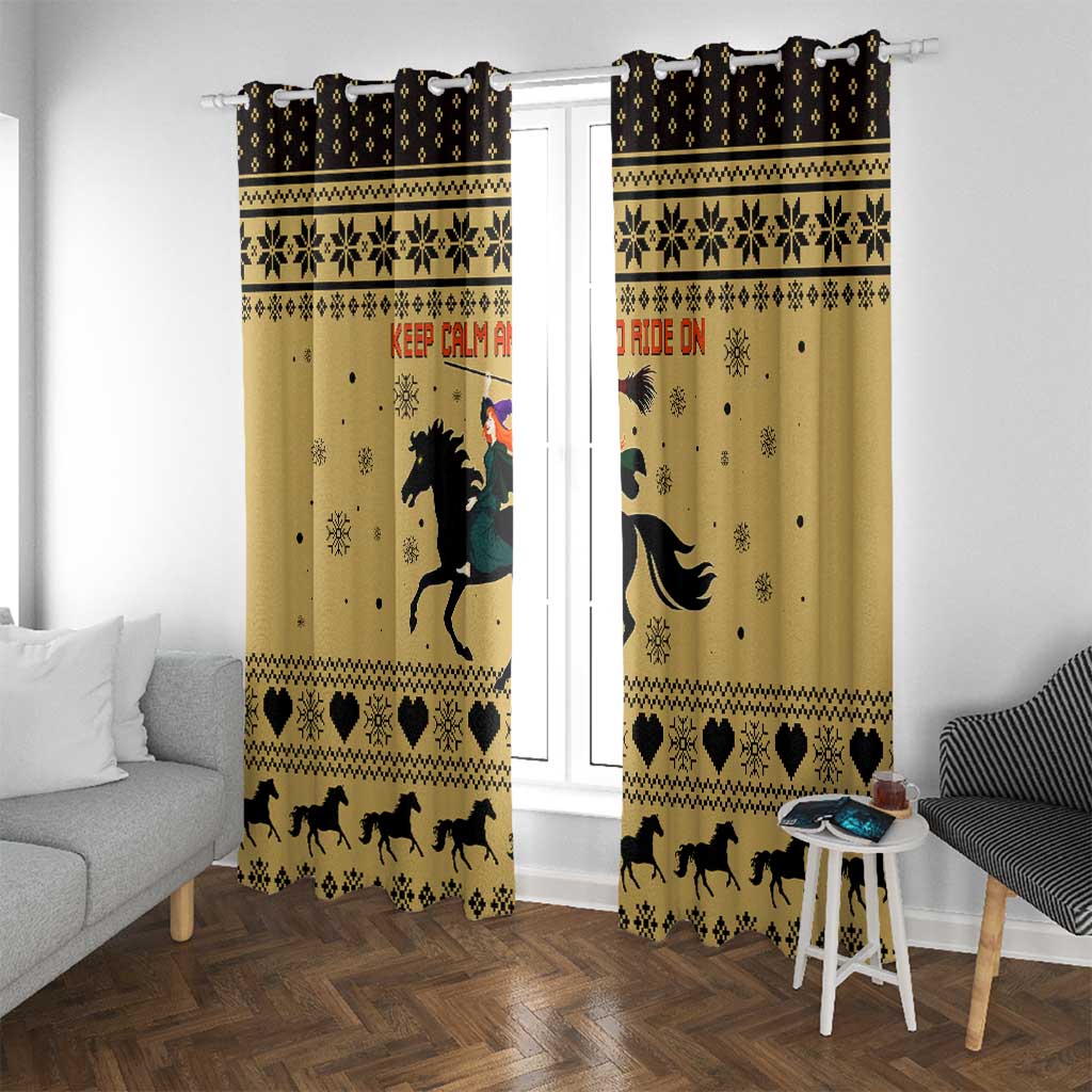 Horse Lover Christmas Christmas Window Curtain Xmas Holiday Patterns - Wonder Print Shop