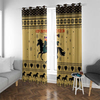 Horse Lover Christmas Christmas Window Curtain Xmas Holiday Patterns - Wonder Print Shop