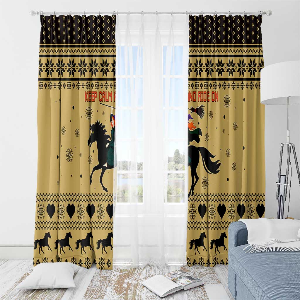 Horse Lover Christmas Christmas Window Curtain Xmas Holiday Patterns - Wonder Print Shop