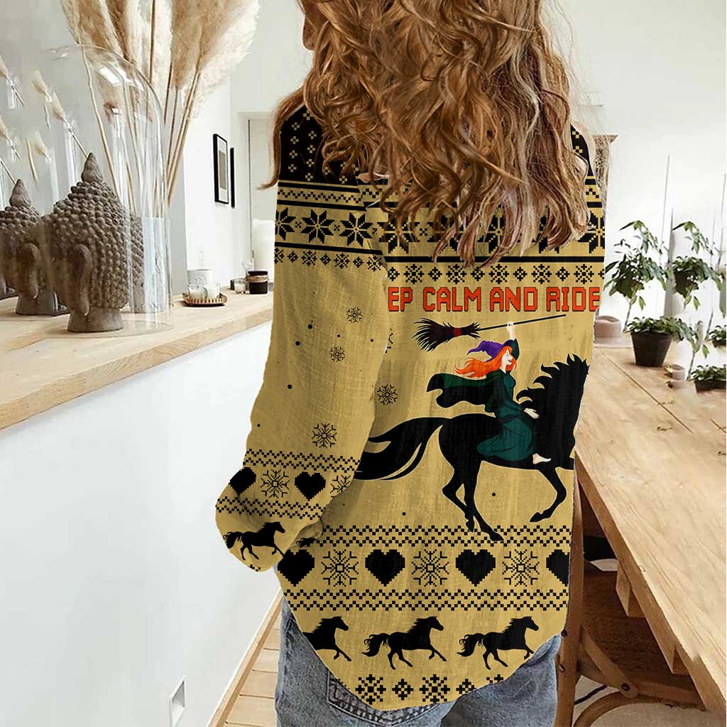 Horse Lover Christmas Christmas Women Casual Shirt Xmas Holiday Patterns - Wonder Print Shop