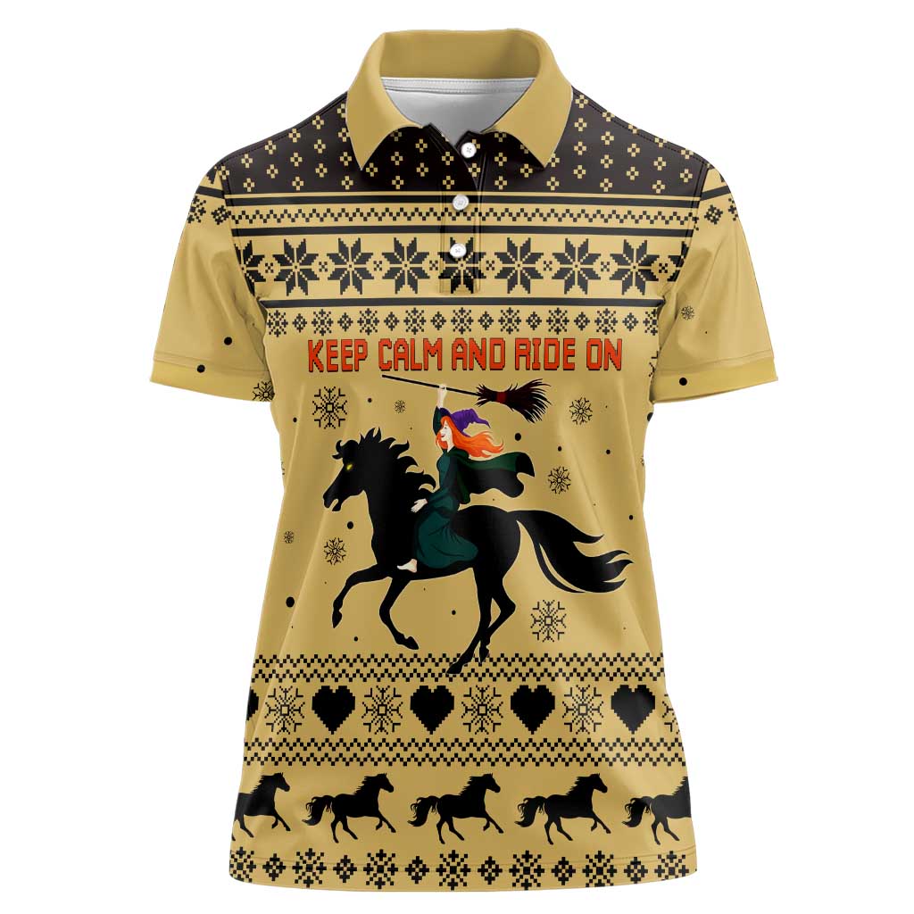 Horse Lover Christmas Christmas Women Polo Shirt Xmas Holiday Patterns - Wonder Print Shop