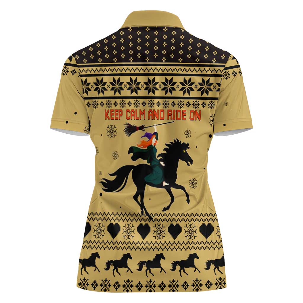 Horse Lover Christmas Christmas Women Polo Shirt Xmas Holiday Patterns - Wonder Print Shop