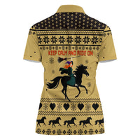 Horse Lover Christmas Christmas Women Polo Shirt Xmas Holiday Patterns - Wonder Print Shop