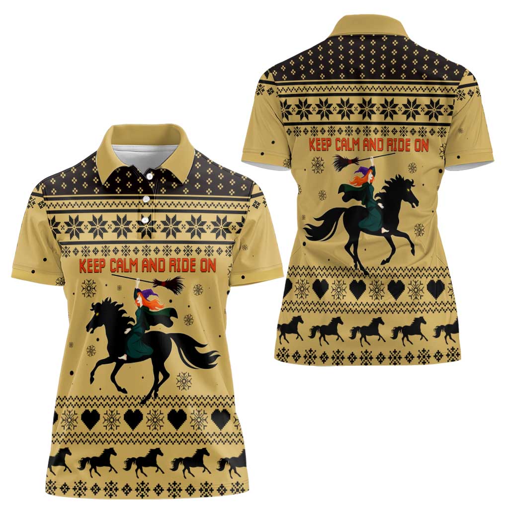 Horse Lover Christmas Christmas Women Polo Shirt Xmas Holiday Patterns - Wonder Print Shop