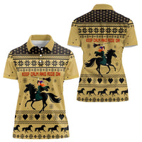 Horse Lover Christmas Christmas Women Polo Shirt Xmas Holiday Patterns - Wonder Print Shop
