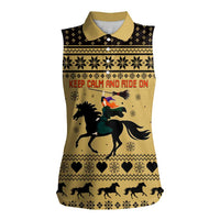 Horse Lover Christmas Christmas Women Sleeveless Polo Shirt Xmas Holiday Patterns - Wonder Print Shop