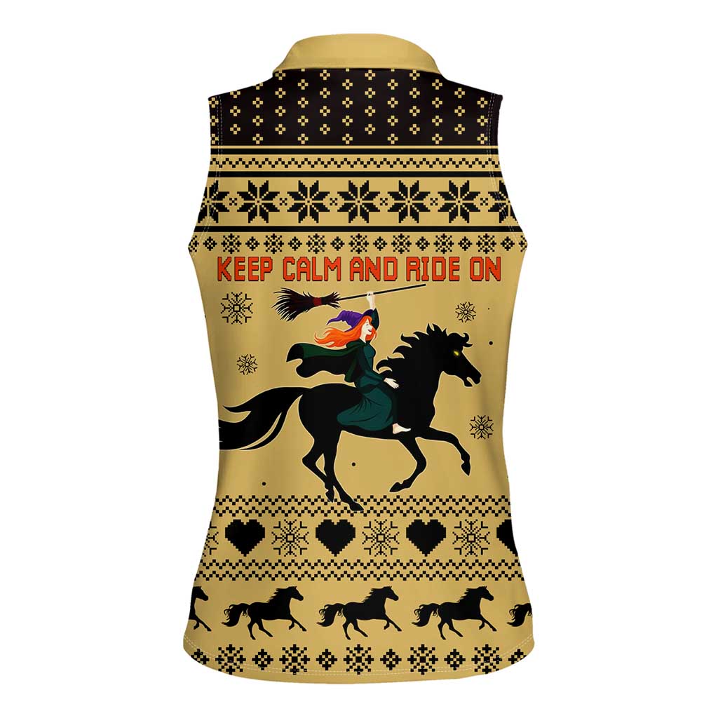 Horse Lover Christmas Christmas Women Sleeveless Polo Shirt Xmas Holiday Patterns - Wonder Print Shop
