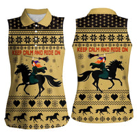 Horse Lover Christmas Christmas Women Sleeveless Polo Shirt Xmas Holiday Patterns - Wonder Print Shop