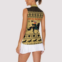 Horse Lover Christmas Christmas Women Sleeveless Polo Shirt Xmas Holiday Patterns - Wonder Print Shop