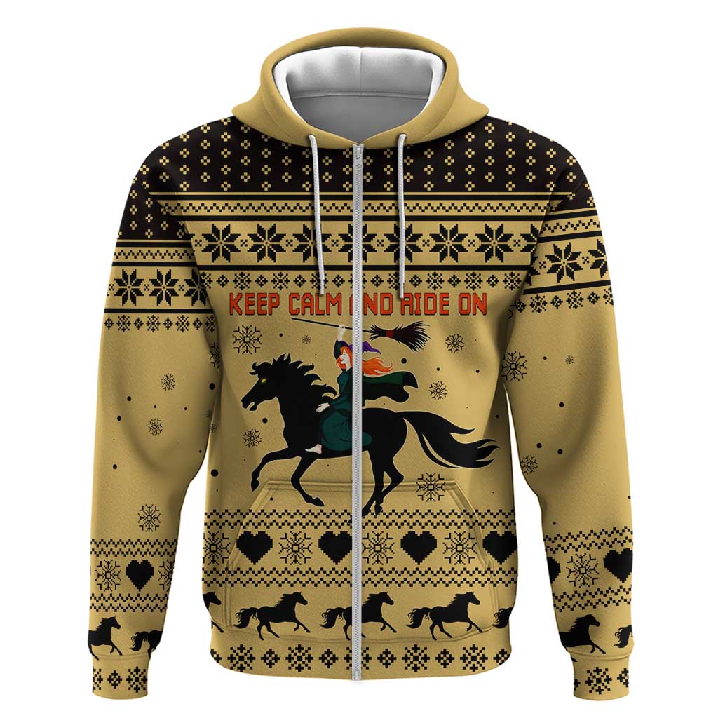 Horse Lover Christmas Christmas Zip Hoodie Xmas Holiday Patterns - Wonder Print Shop