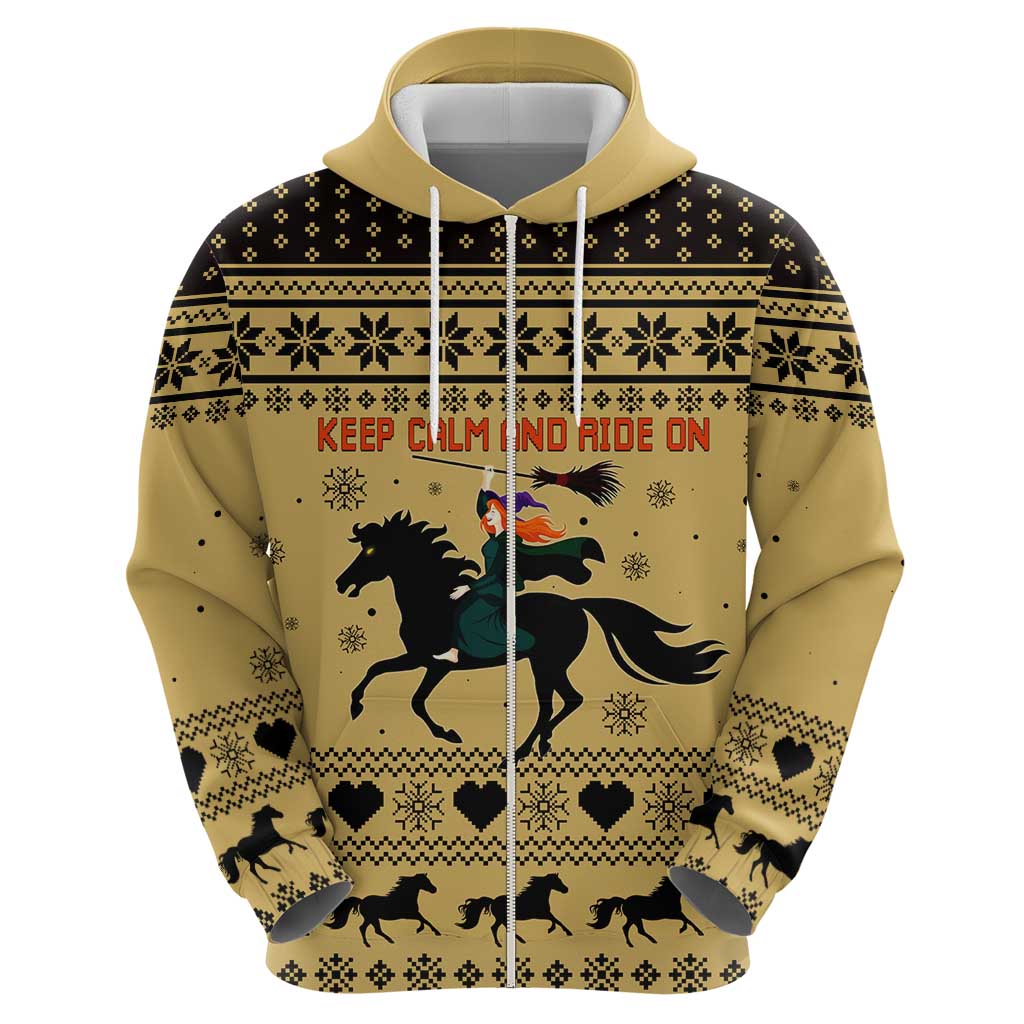 Horse Lover Christmas Christmas Zip Hoodie Xmas Holiday Patterns - Wonder Print Shop