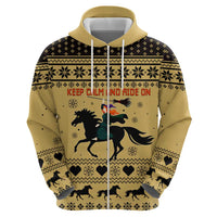 Horse Lover Christmas Christmas Zip Hoodie Xmas Holiday Patterns - Wonder Print Shop