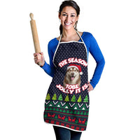 The Season To Be Jolly Siberian Husky Xmas Ball Christmas Apron Xmas Holiday Patterns - Wonder Print Shop