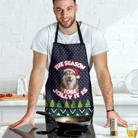 The Season To Be Jolly Siberian Husky Xmas Ball Christmas Apron Xmas Holiday Patterns - Wonder Print Shop