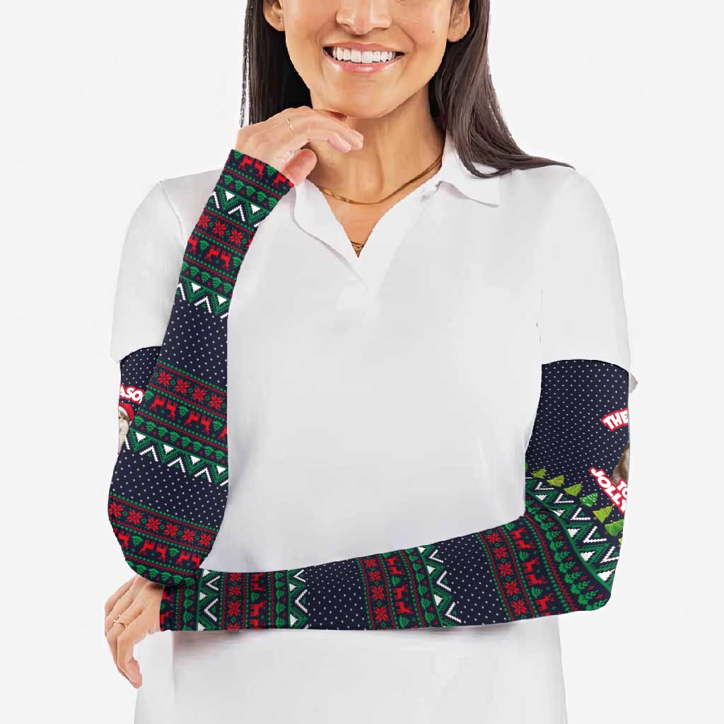 The Season To Be Jolly Siberian Husky Xmas Ball Christmas Arm Sleeves Xmas Holiday Patterns - Wonder Print Shop