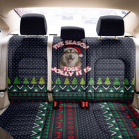 The Season To Be Jolly Siberian Husky Xmas Ball Christmas Back Car Seat Cover Xmas Holiday Patterns - Wonder Print Shop